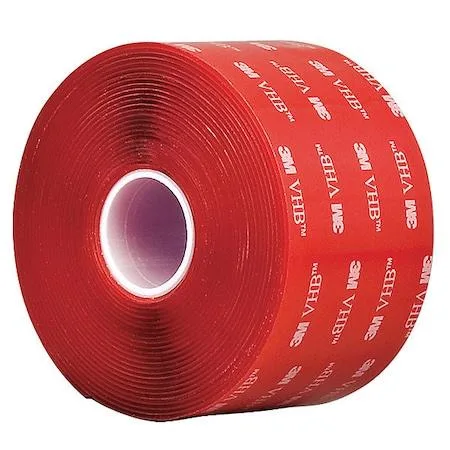 Clear 3M 4910 foam tape roll, 5 yards by 2 inches