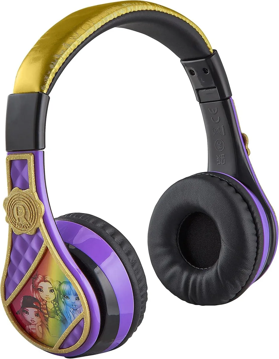 TUKO TUKO Rainbow High Kids Bluetooth Headphones with Microphone and 3.5 mm Cable — product photo