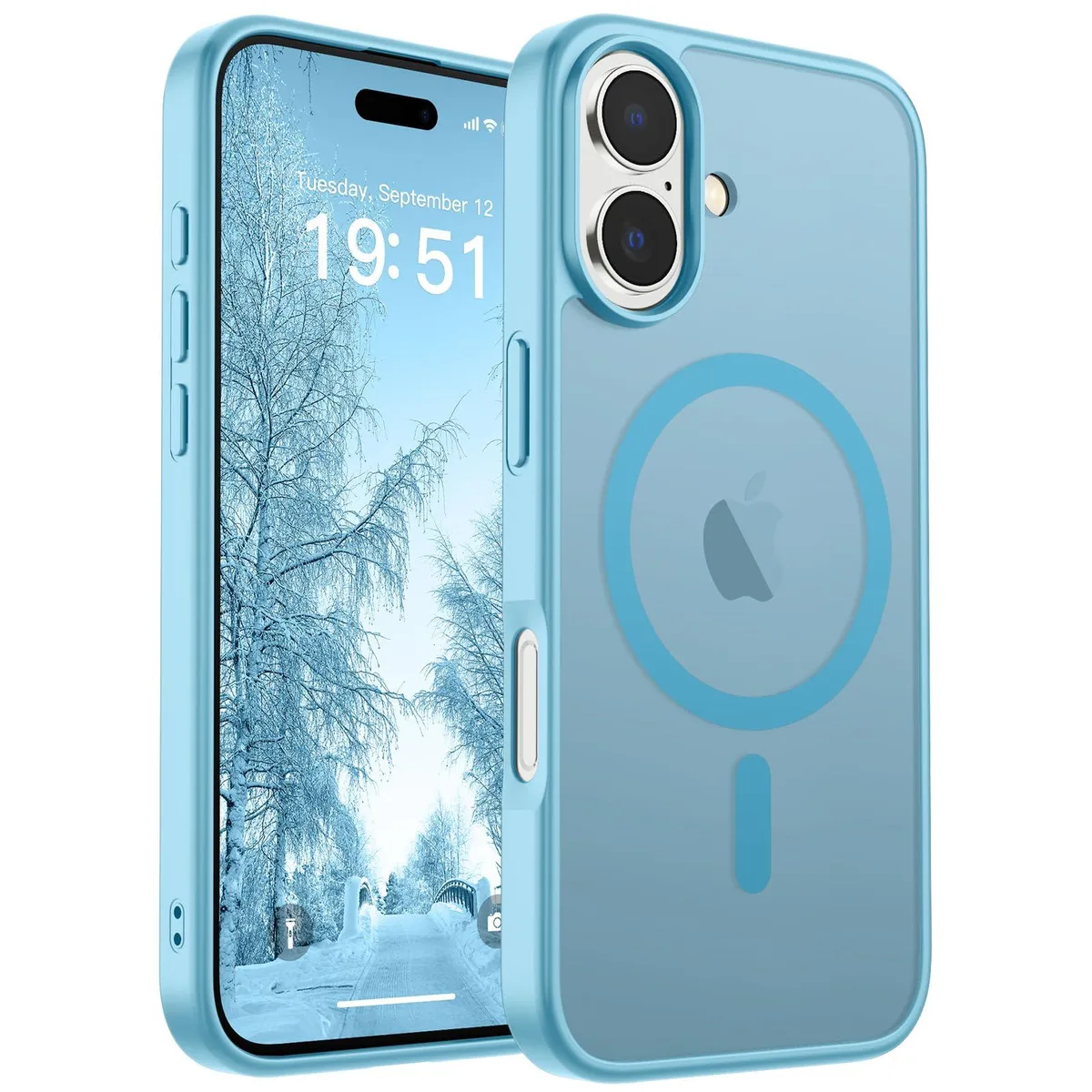 KEHIPI KEHIPI Magnetic iPhone 17 Case MagSafe 10ft Drop Light Blue — product photo