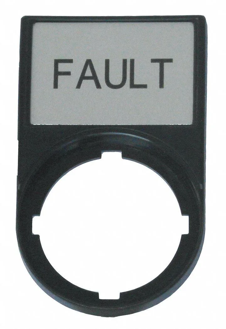 Eaton Eaton M22S-ST-GB8 Legend Plate Fault Black Rectangular 22.5 mm — product photo