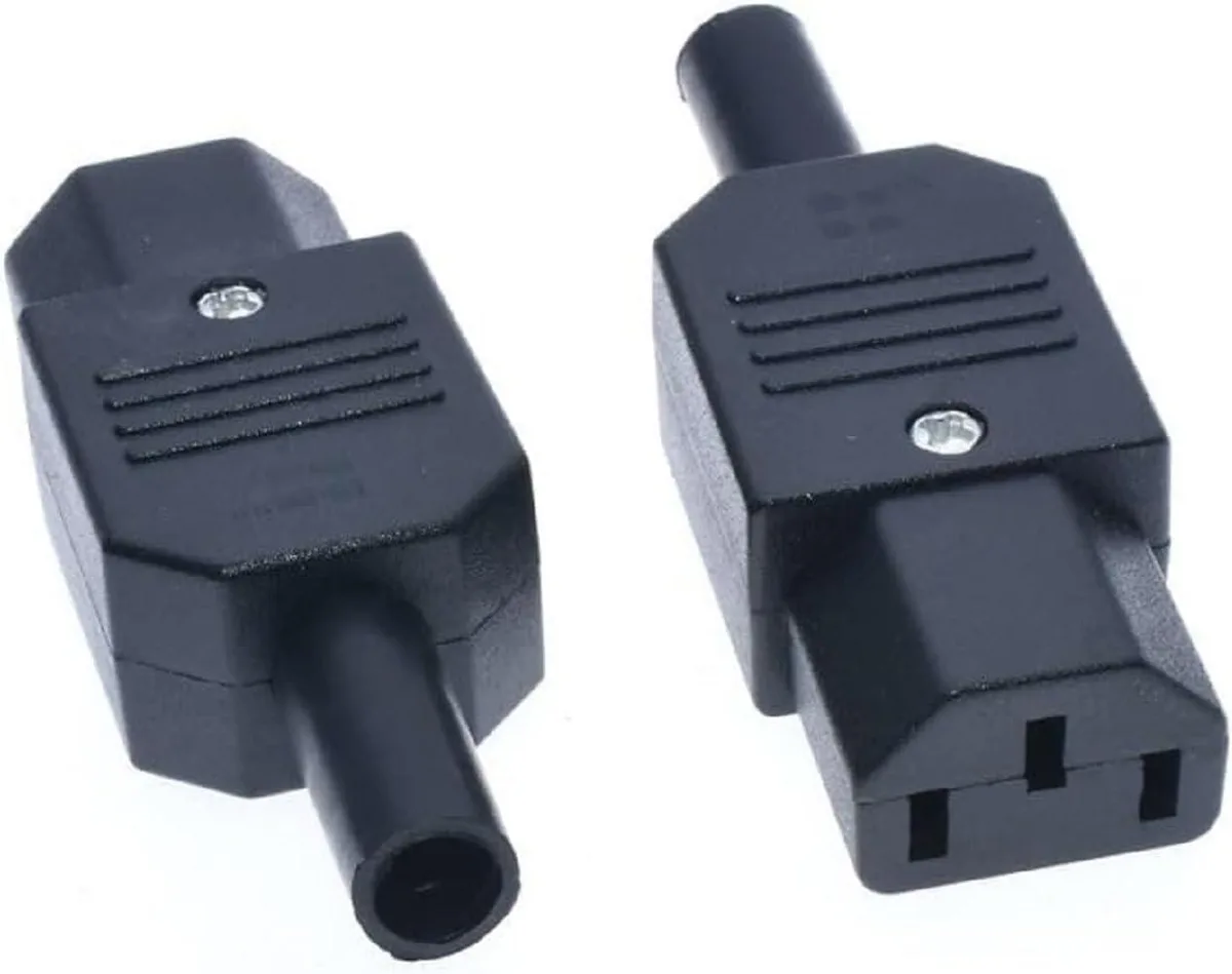 TeKit TeKit IEC 320 C13 10A 250V Rewirable Adapter 2-Pack — product photo