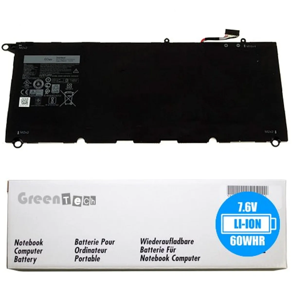 Tryhi Tryhi PW23Y 7.6V 60Whr 4-cell laptop battery for Dell XPS 13 9360 — product photo