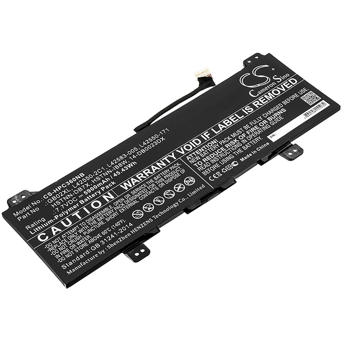 Cameron &amp; Co Cameron &amp; Co DS-CS-HPC360NB laptop battery 7.7V 5.9Ah black — product photo