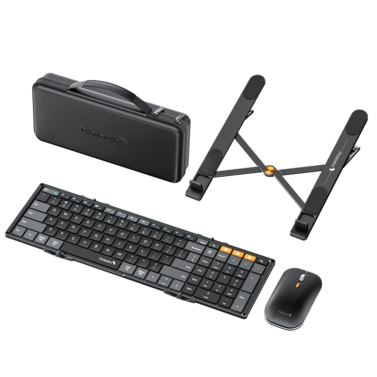 Protoarc Protoarc CP015682 Tri-Fold Wireless Keyboard Mouse Combo with Stand — produktfoto