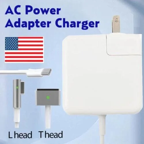 White USB-C to MagSafe L-tip charging cable, 20 V