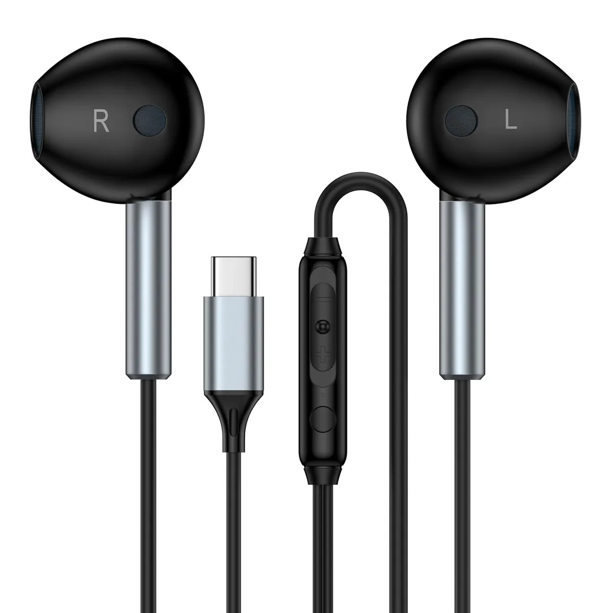 ANDHOT M60 USB-C In-Ear Headphones Black — product photo