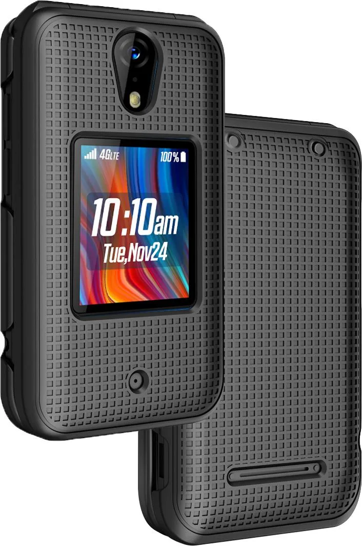 Nakedcellphone Nakedcellphone Grid Textured Slim Case for Schok Flip 2022 Black — product photo
