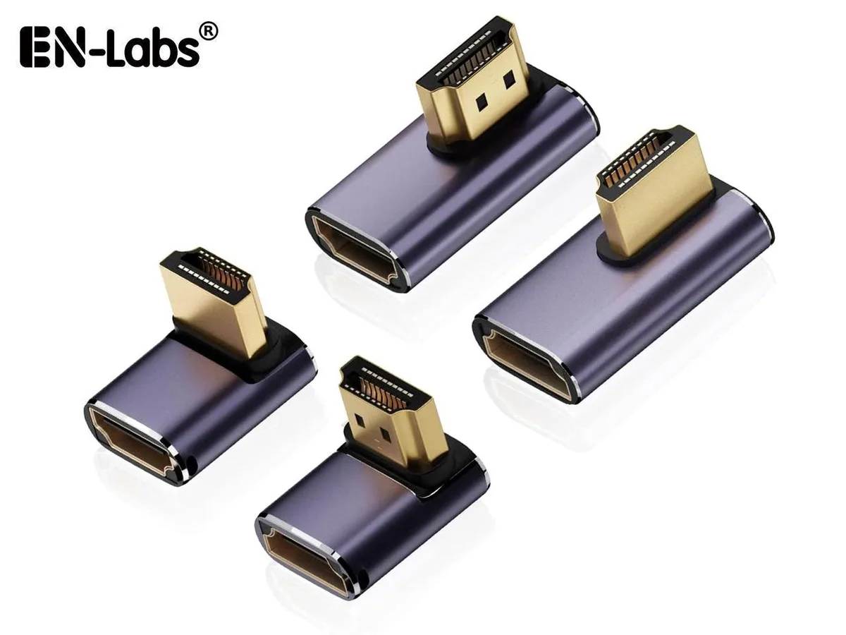 EN-Labs EN-Labs 8K HDMI 90° Adapter 4-Pack White audio video converter — product photo