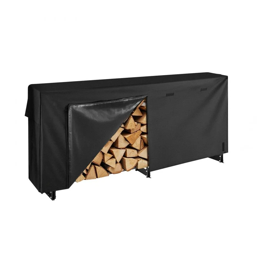 VEVOR VEVOR Firewood Rack 8 ft 1/2 Cord 660lb Powder-Coated Steel with Cover — product photo
