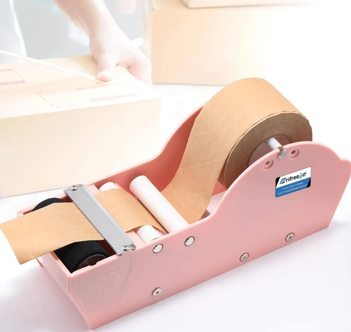  Royal Water-Activated Tape Dispenser 1.18-3.15" Light Pink — product photo