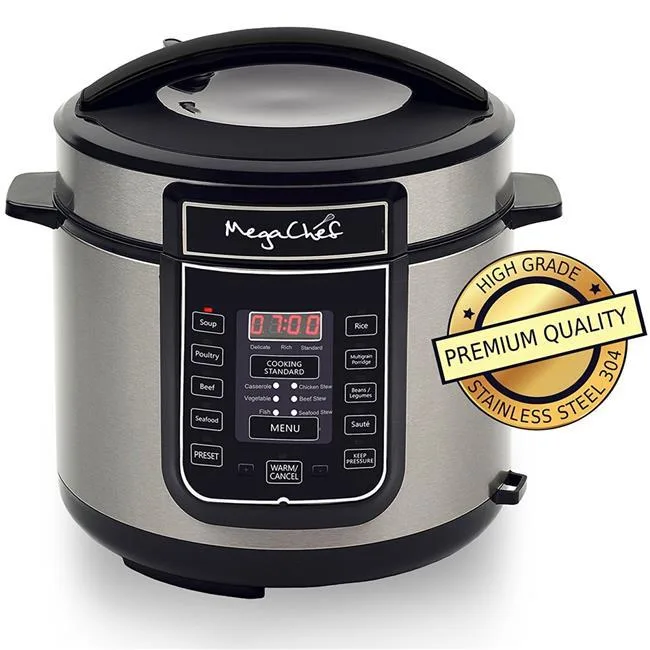 MegaChef MegaChef MCPR100A 6 Quart Digital Pressure Cooker 14 Pre-set — product photo