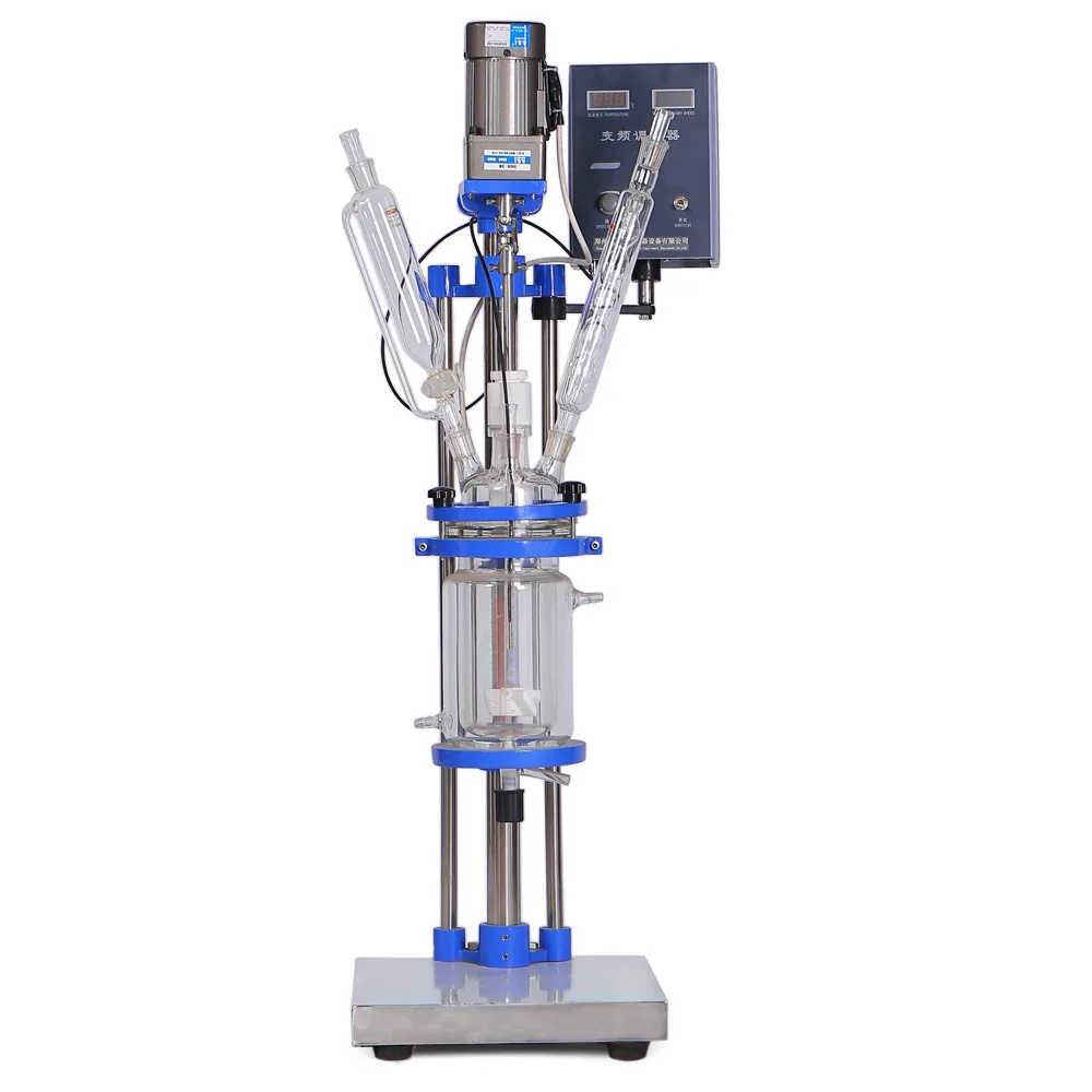 HNZXIB HNZXIB S-2L 2L Jacketed Glass Reactor 220V laboratory supply — product photo
