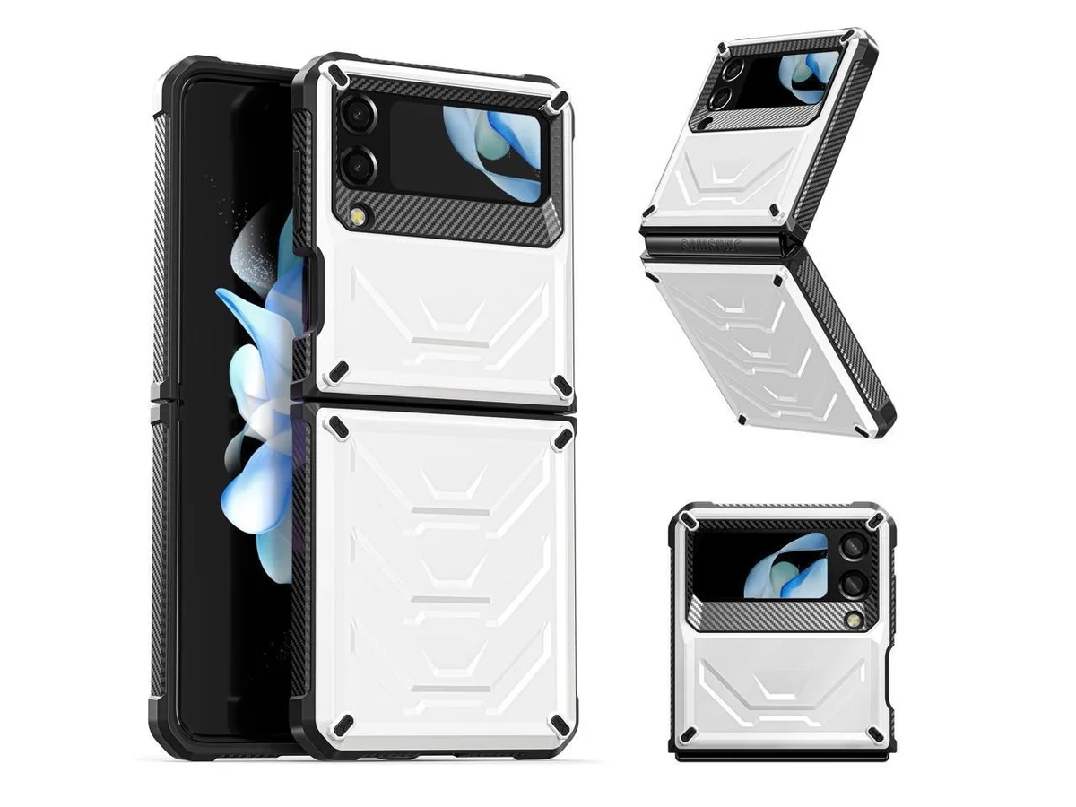 BONAEVER BONAEVER 360° Protection Case for Samsung Galaxy Z Flip 4 5G 6.7 inch 2022 White — product photo