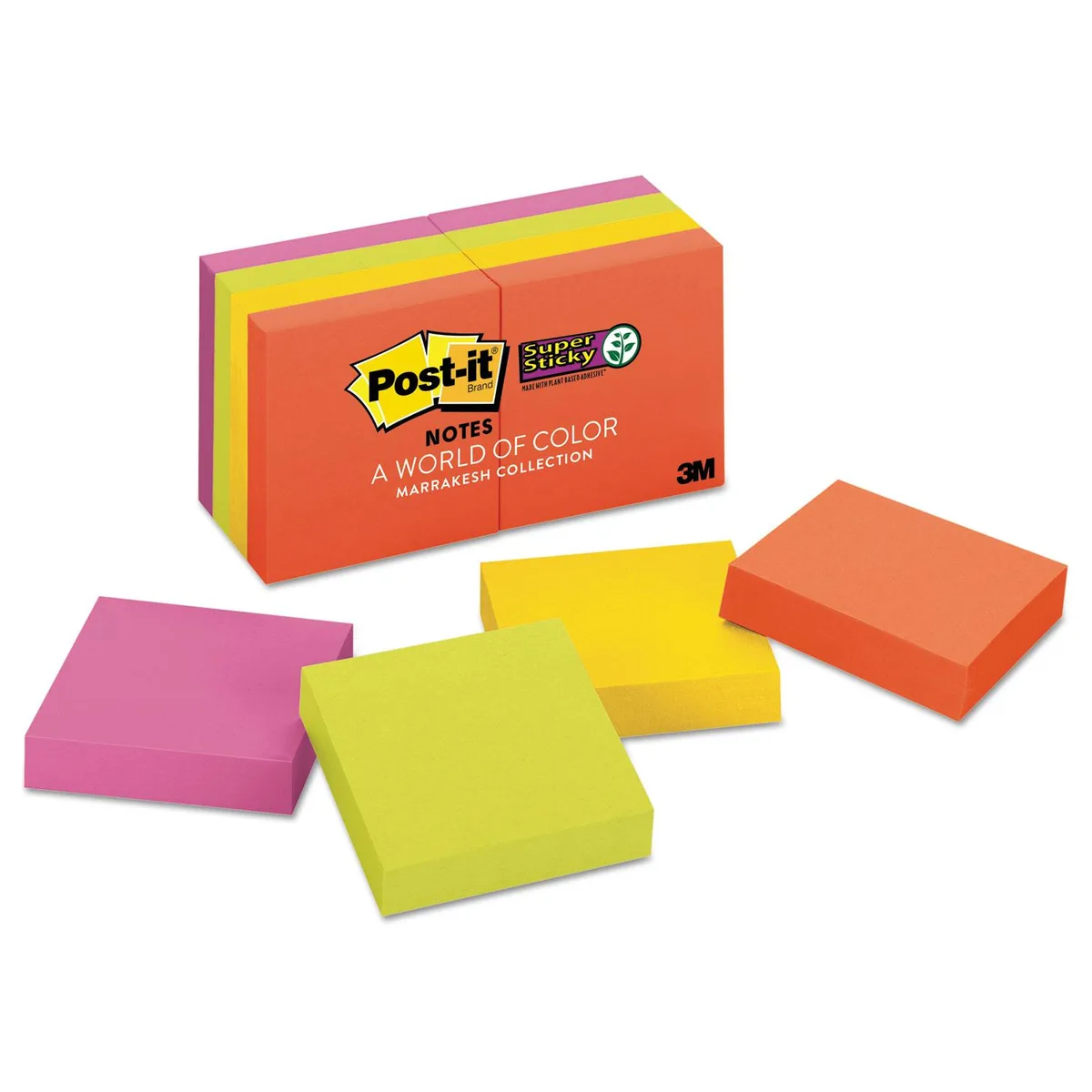 Post-it Notes Super Sticky Post-it Notes Super Sticky sticky note 4 pads 45 sheets 6845SSPL — product photo
