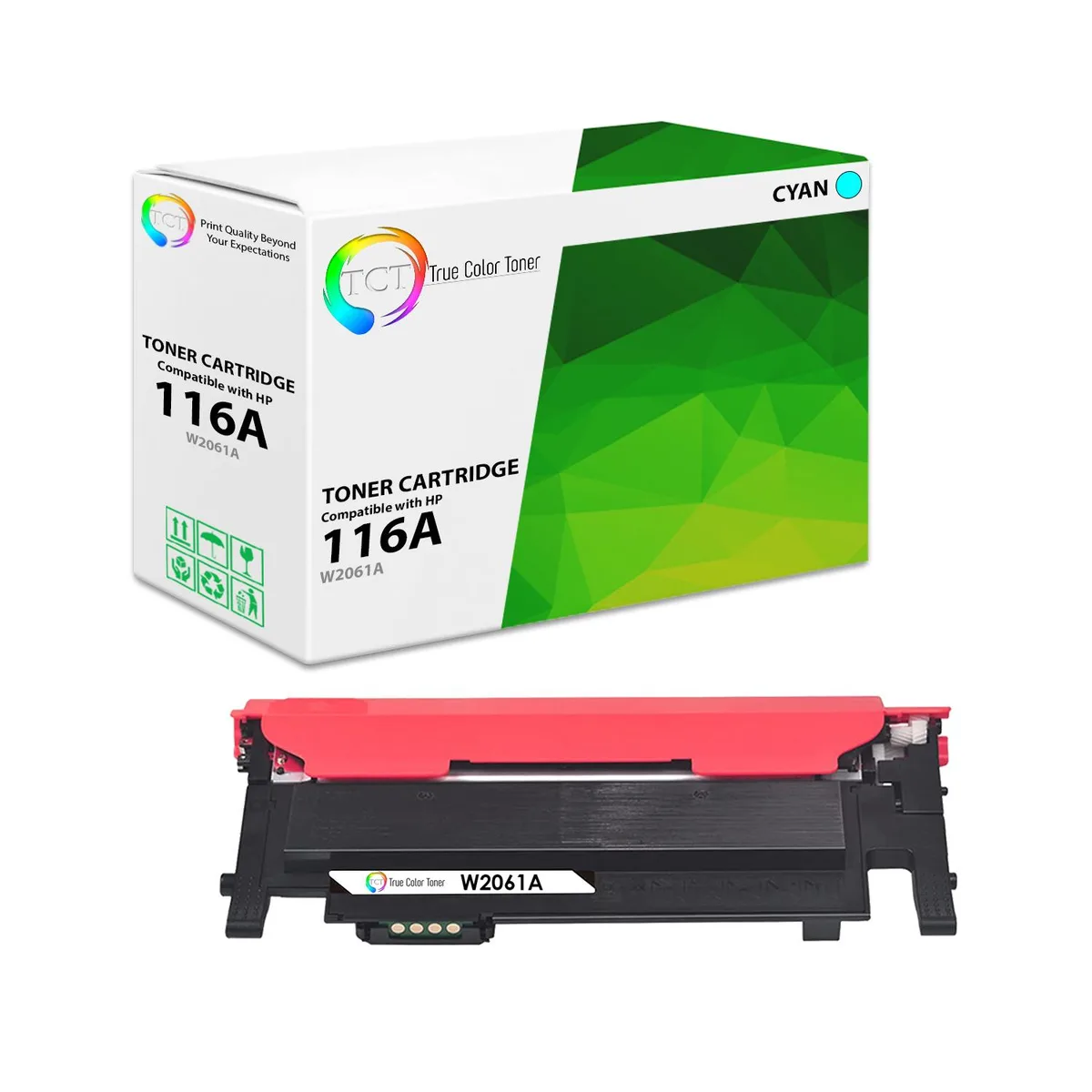 True Color Toner True Color Toner 116A Cyan Toner Cartridge W2061A — product photo