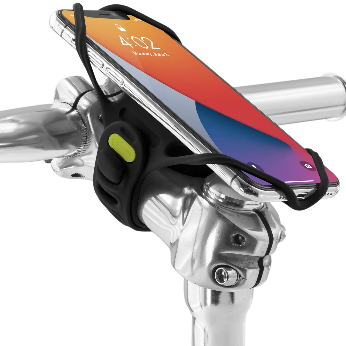 Bone Bone Bike Tie Pro 4 stem mount phone holder 4.7–7.2" Black — product photo