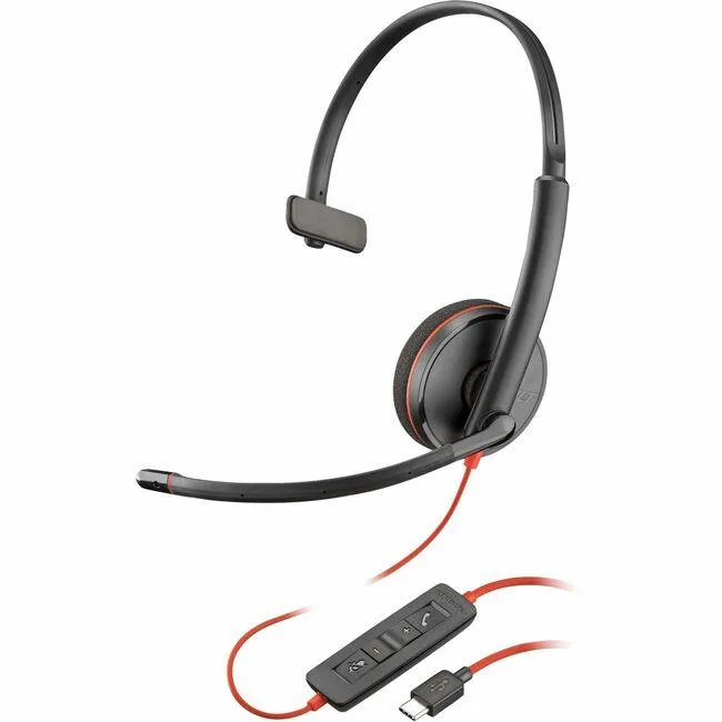 HP HP 8X214AA Blackwire 3210 Monaural USB-C Headset 32 Ohm 5.20 ft Cable — product photo