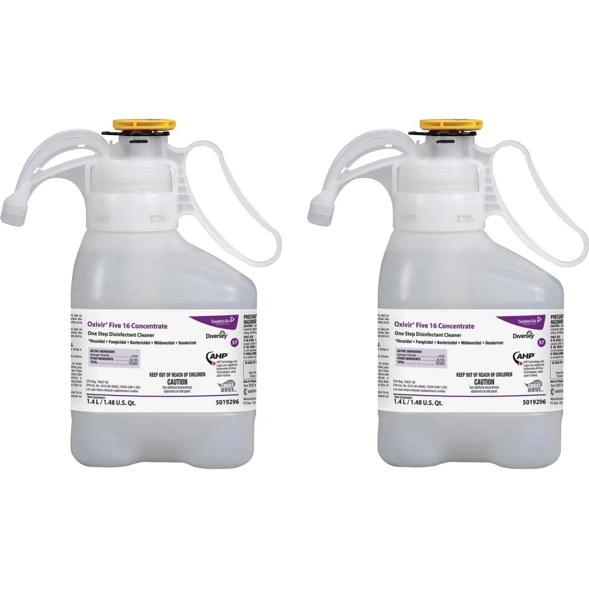 JohnsonDiversey JohnsonDiversey 5019296CT Oxivir Five 16 Cleaning Concentrate 2 Carton — product photo