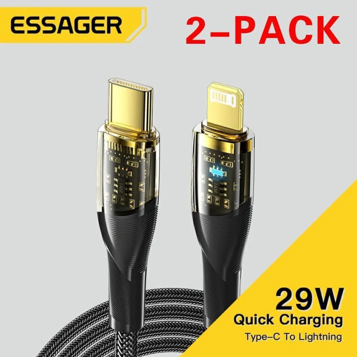 SMUGDESK SMUGDESK USB C to Lightning Cable 29W 3.3ft 2-pack MFi Certified — product photo