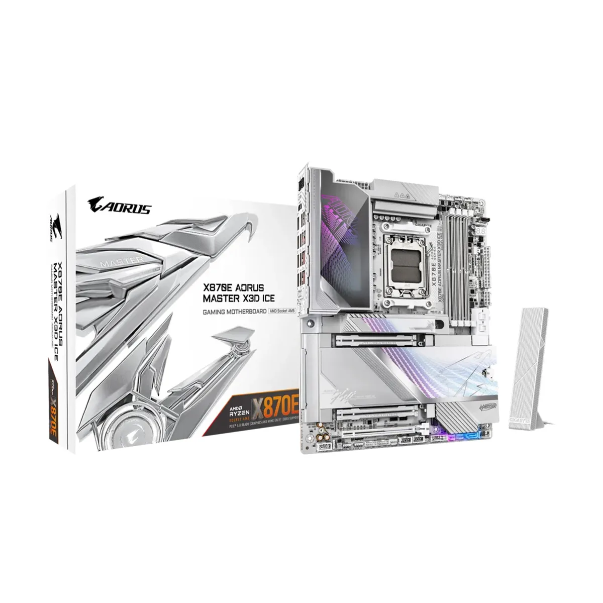 GIGABYTE GIGABYTE X870E AORUS MASTER X3D ICE AMD motherboard — 商品写真