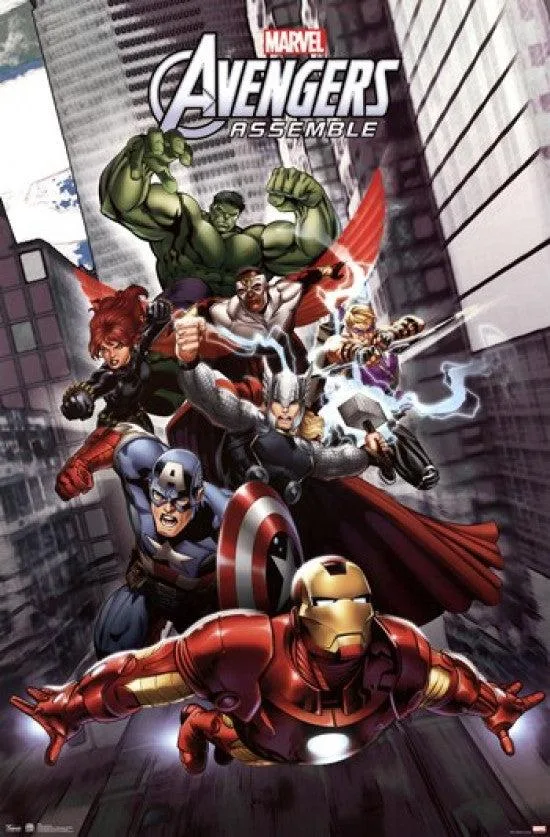 Marvel Avengers Assemble poster print 24 by 36 inches on heavy paper