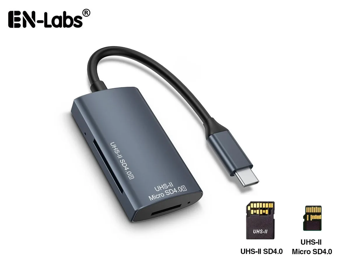 EN-Labs EN-Labs USB-C SD 4.0 UHS-II Card Reader 2-in-1 — product photo