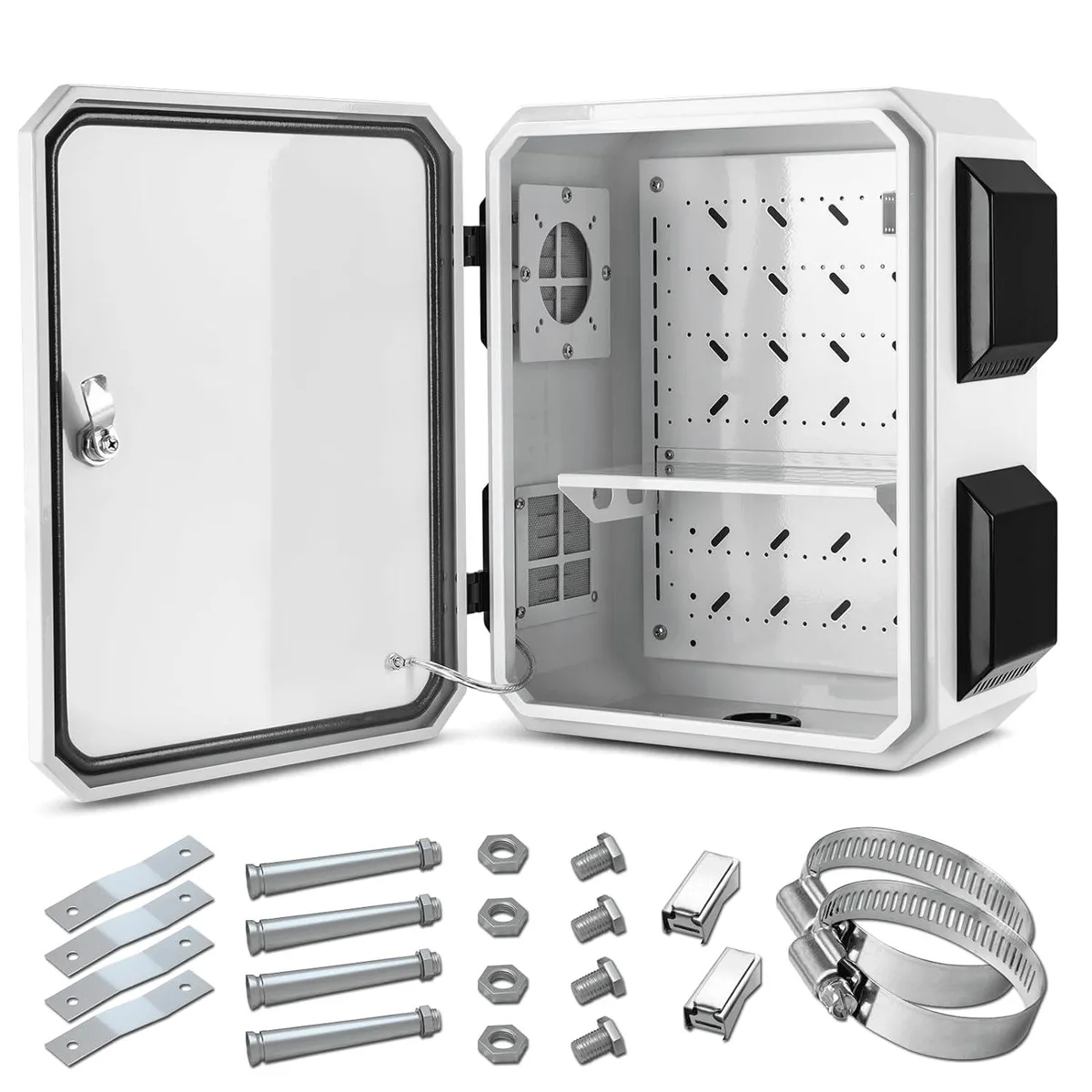 BFKK BFKK Outdoor Electrical Box Cold-Rolled Steel Aluminum Back Beam IP65 17.7 x 13.8 x 7.9 — product photo