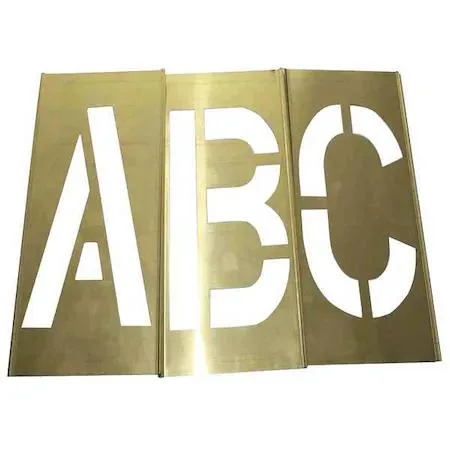 Value Brand Value Brand Stencil Set Letters Punctuation Brass 20Y509 — product photo