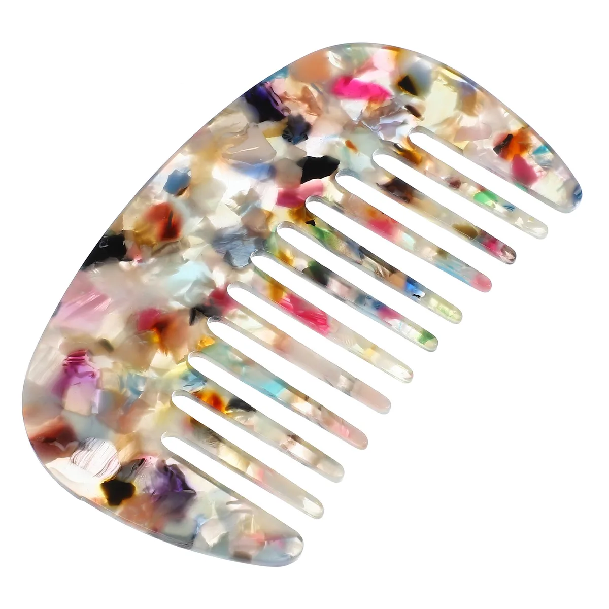 Unique-Bargains Unique-Bargains Wide Tooth Hair Comb Anti-Static Multicolor 10x5.6cm — product photo