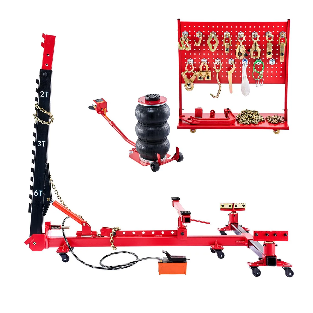 VEVOR VEVOR 6T Auto Body Frame Puller Straightener with 3T Airbag Jack 16 Tools — product photo