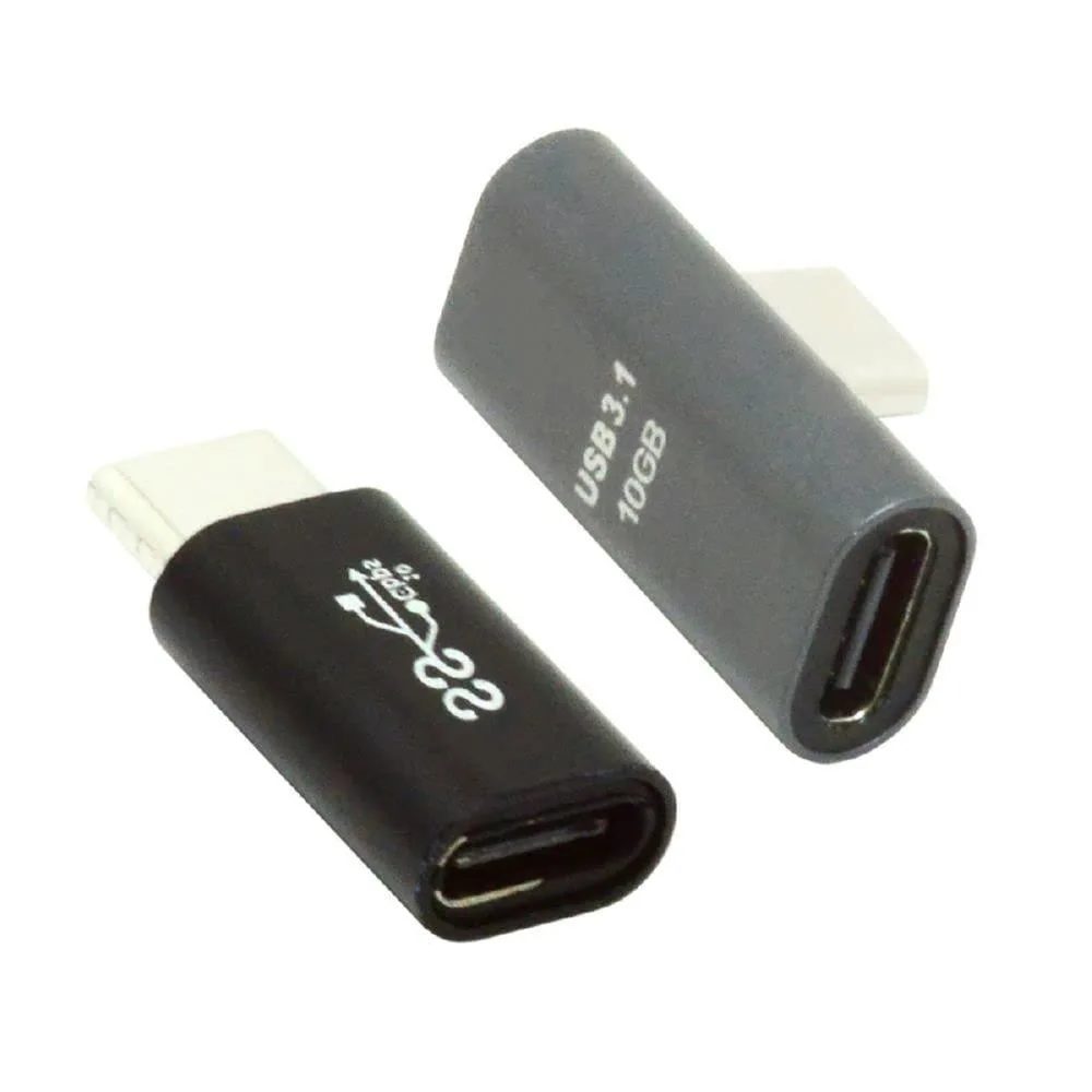 Fervit Fervit USB 3.1 Type C Male to Female 10Gbps Adapter 2pcs Straight &amp; Angled — product photo