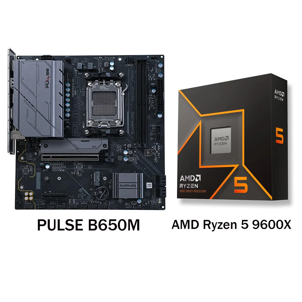 Sapphire Tech Sapphire Tech PULSE B650M AM5 Motherboard & Ryzen 5 9600X 6-Core CPU Combo — product photo