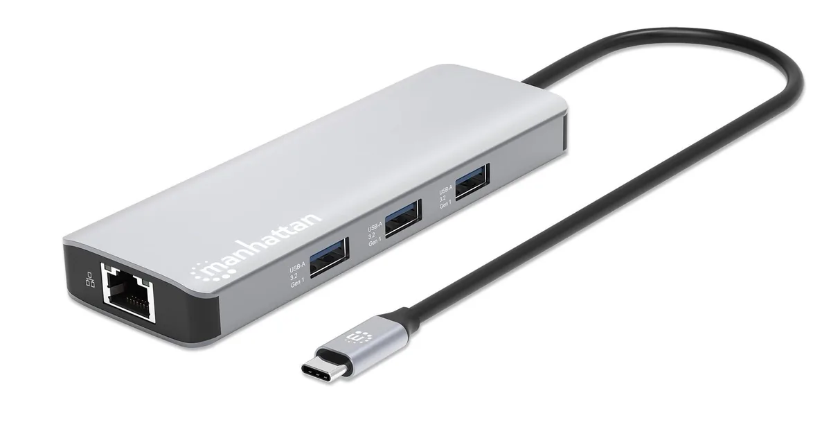 MANHATTAN MANHATTAN 9-in-1 USB-C PD Docking Station 190435 Space Gray — product photo