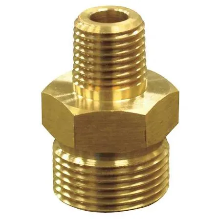 Brass quick-connect plug with 1/4 male NPT inlet and 22mm outlet