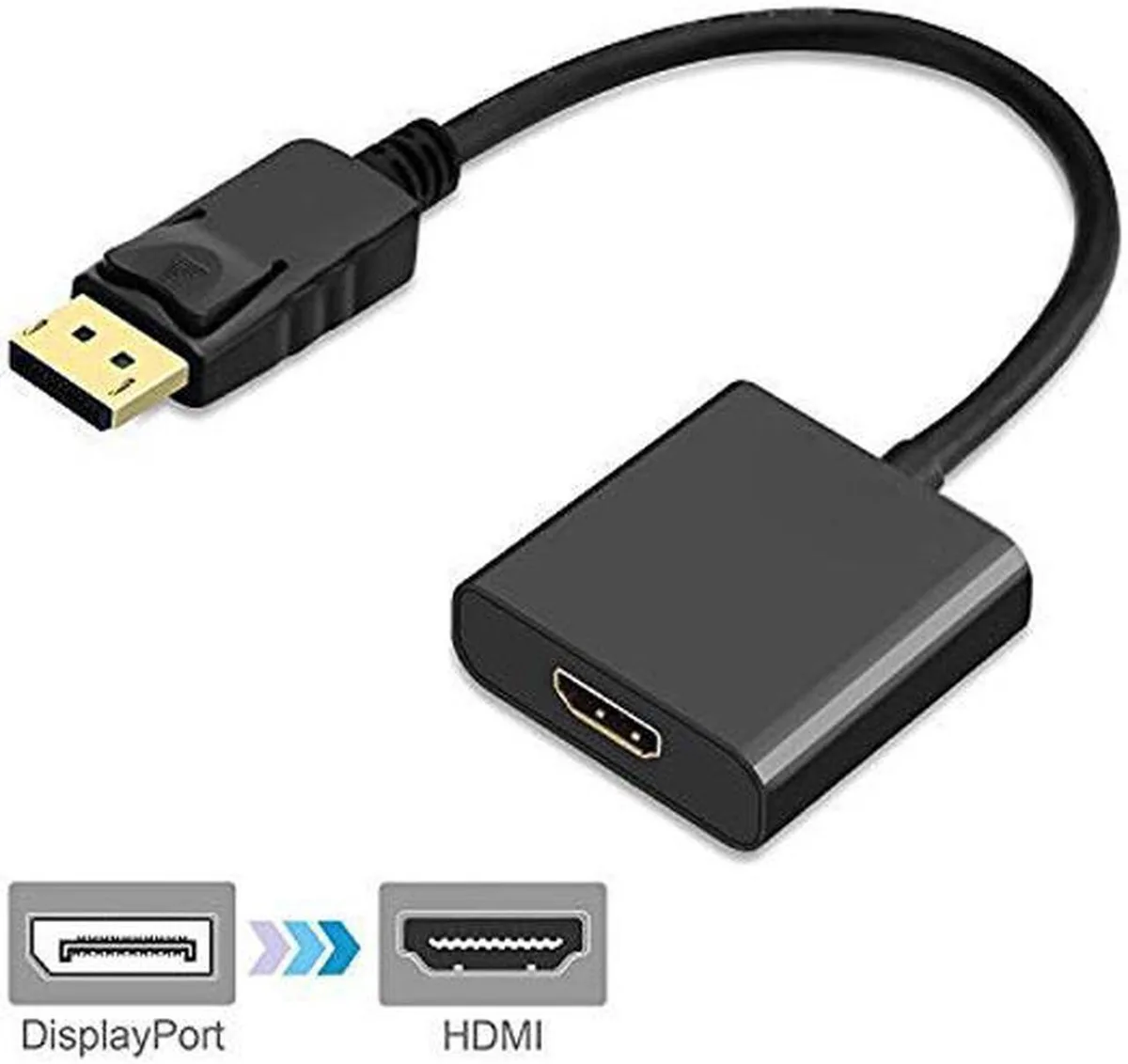 Vszerda Vszerda DisplayPort to HDMI adapter 1080p black — product photo