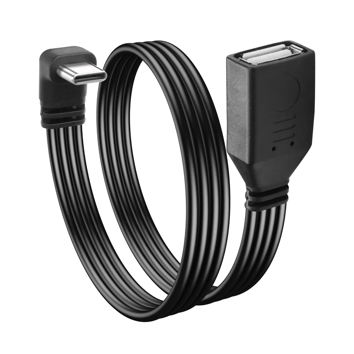 No Sew No Sew USB C 2.0 to USB A Female OTG Cable 30cm 90 Degree Right Angle Model 240242 — product photo