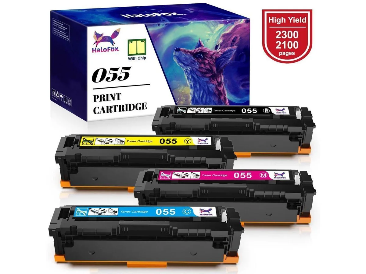 V4ink V4ink 055 Toner Cartridge 4-pack Black Cyan Magenta Yellow with Chip — product photo