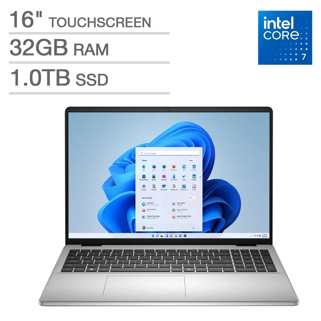 DELL DELL 16" Laptop Intel Core 7 150U 32GB 1TB Touchscreen — product photo