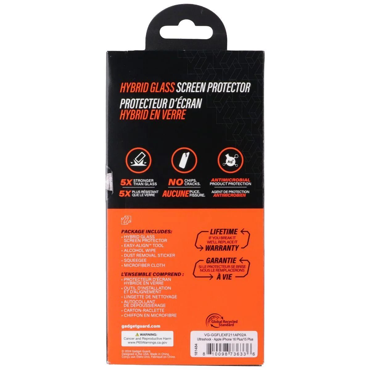 Invisible Gadget Guard Invisible Gadget Guard Ultrashock Screen Protector for iPhone 15 Plus and 16 Plus — product photo