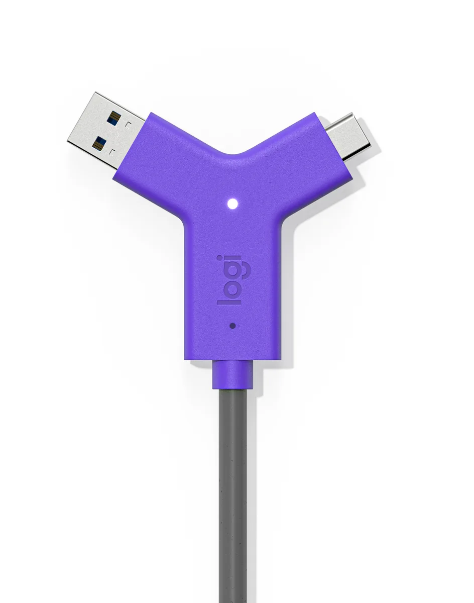 Logitech SWYTCH conferencing hub with USB cable