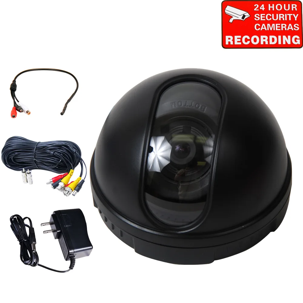 VideoSecu VideoSecu DM30MBCK Dome CCTV Camera 480TVL 3.6mm Lens Black — product photo