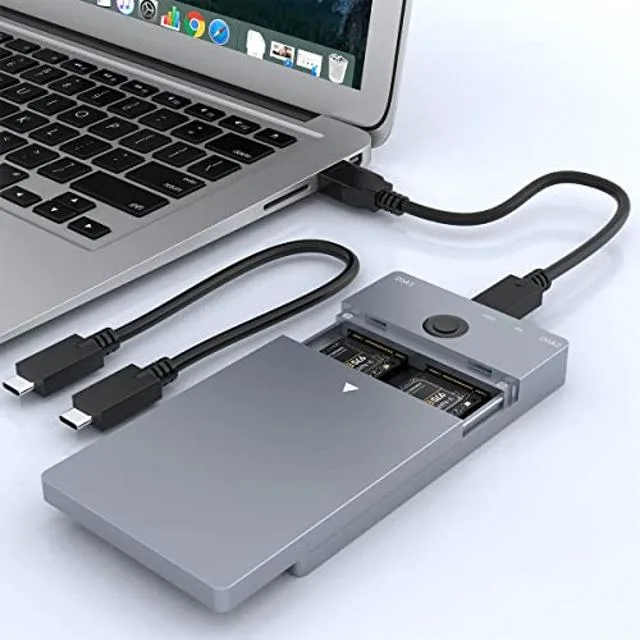 Rocketek Rocketek USB 3.2 Gen2 10Gbps Dual Bay M.2 NVMe Enclosure with Offline Clone — product photo