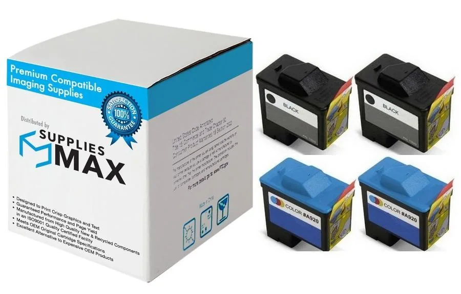 SuppliesMax SuppliesMax Dell 2B2C920 Inkjet Combo Pack 2 Black 2 Color toner cartridge — product photo