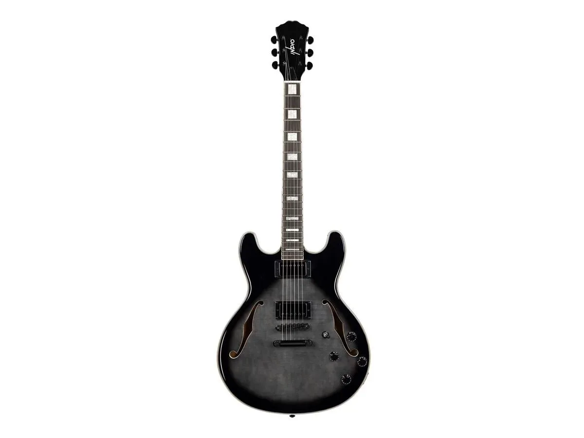 Monoprice Inc. Monoprice 610500 Indio Boardwalk Semi-Hollow Electric Guitar Charcoal — product photo
