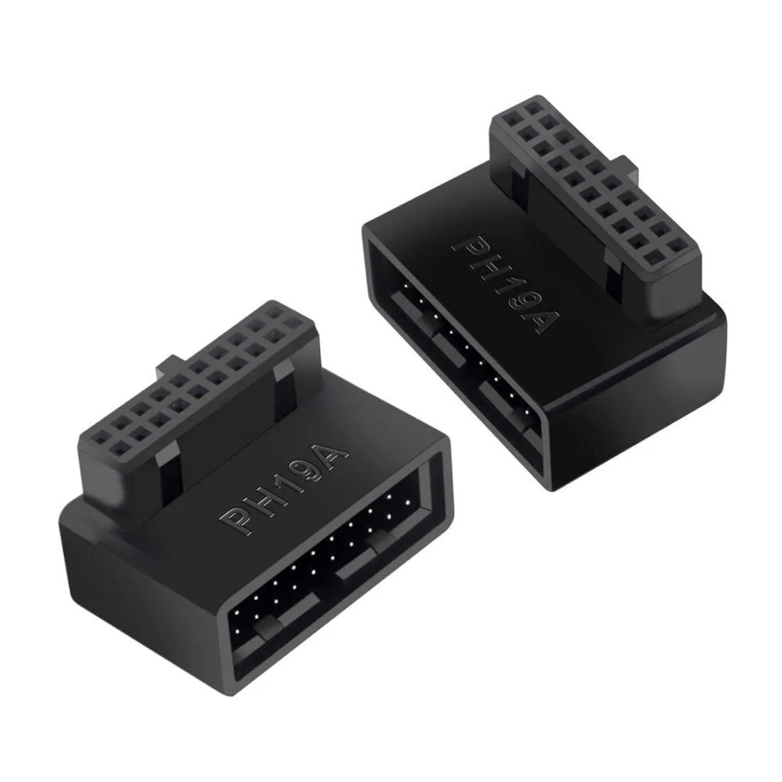 Vszerda Vszerda 2 Pack USB 3.0 19/20Pin Male-Female 90° Angled Header Adapter — product photo