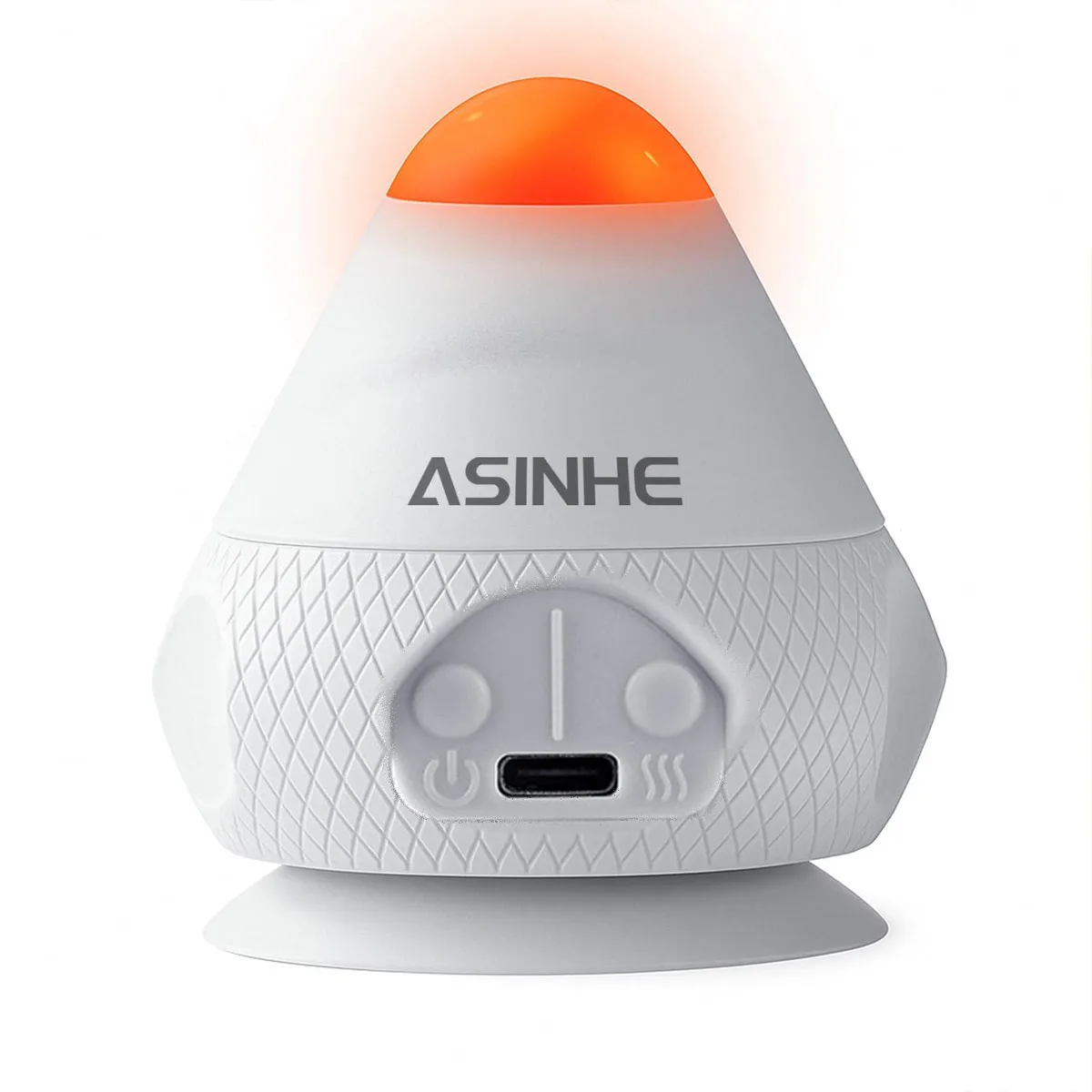 Small blue cone-shaped massage ball with suction base