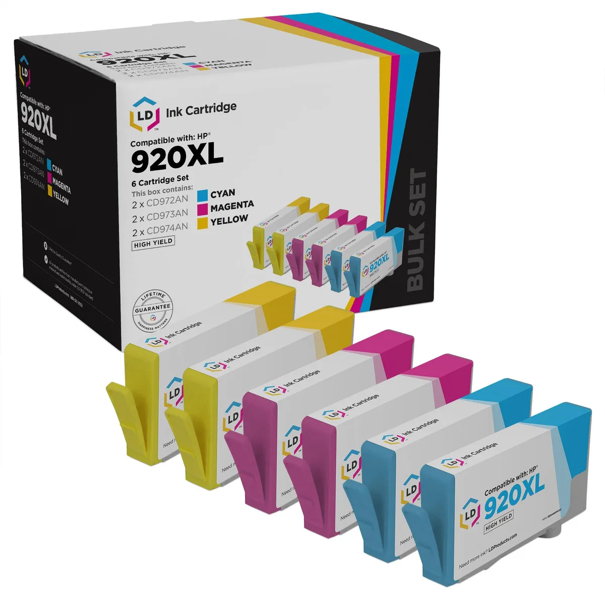 LD Products LD Products 920XL High Yield Multi-Color Ink Cartridge 6-Pack — product photo