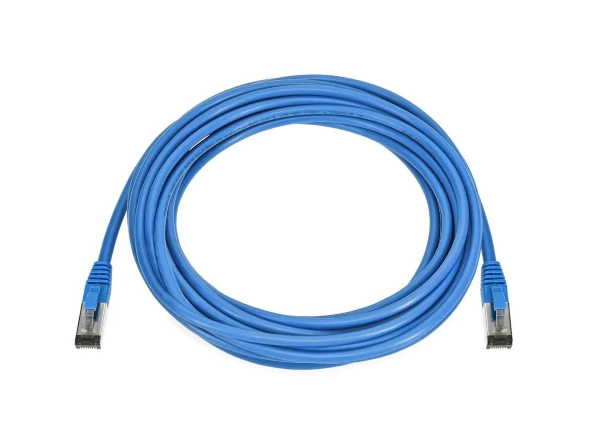 SANOXY SANOXY Cat8 Ethernet Cable .5FT Blue 28AWG 40Gbps 2GHz S/FTP Snagless RJ45 50µ Gold — product photo