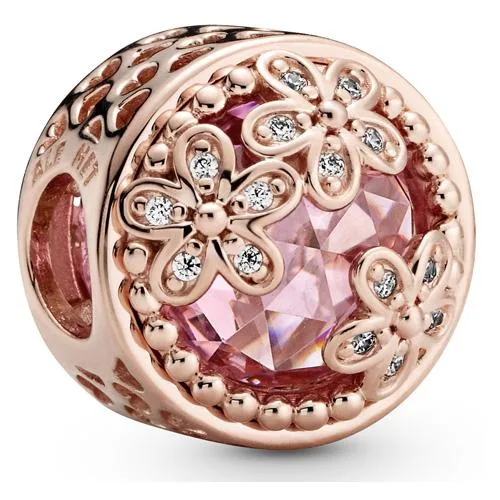 PANDORA PANDORA Sparkling Pink Daisy Flower Charm Bracelet — product photo