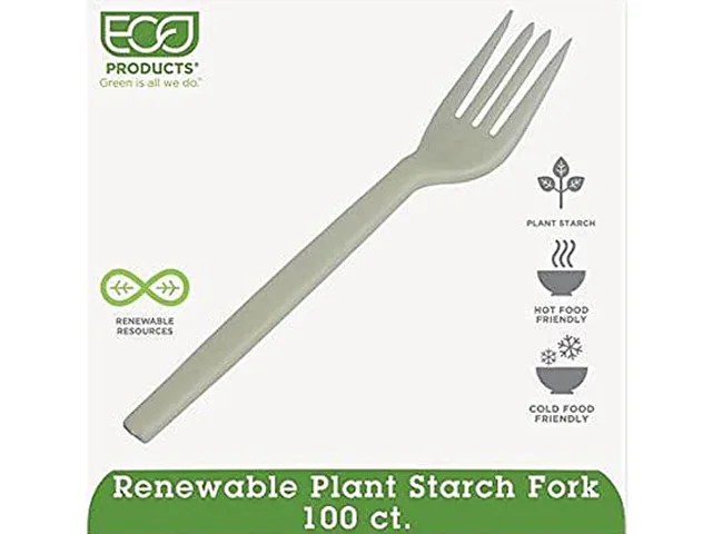 Eco-Products Eco-Products EP-S002PK 7.00" Plant Starch Fork Cream 50 pack — product photo